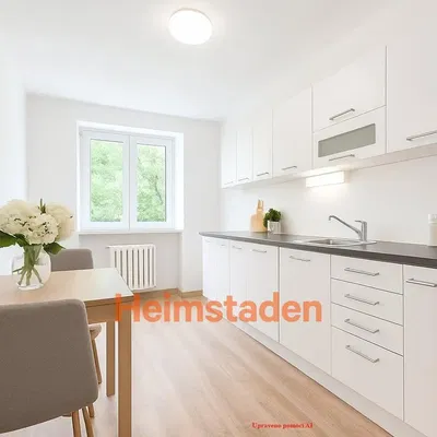 Кухня; кухненски уреди, дървен под, естествена светлина, модерен стил, ремонтиран