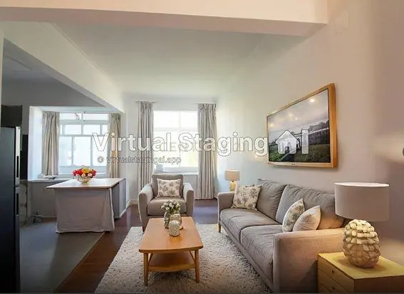 Living room; wood floor, natural light, modern style, high ceiling
