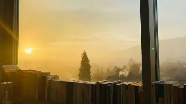 Wohnzimmer; holzboden, tageslicht, moderner stil, hohe decken