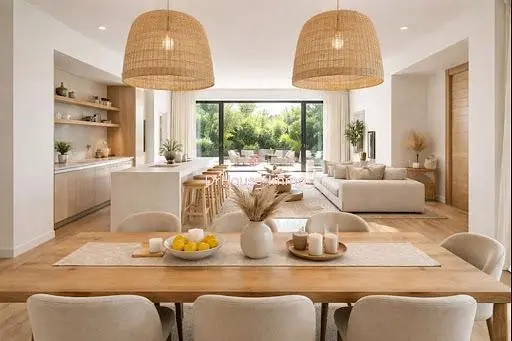 Cucina; elettrodomestici, pavimento in legno, luce naturale, stile moderno, ristrutturato