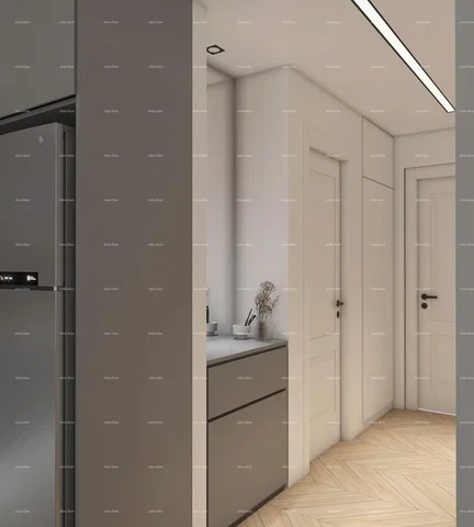 Wohnzimmer; holzboden, tageslicht, moderner stil, hohe decken