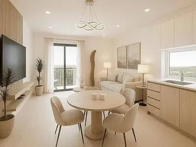 Dnevna soba; drveni pod, prirodno svjetlo, moderni stil, visoki plafoni