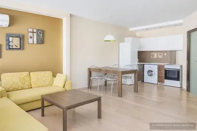 Living room; wood floor, natural light, modern style, high ceiling