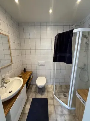 Woonkamer; houten vloer, natuurlijk licht, moderne stijl, hoge plafonds