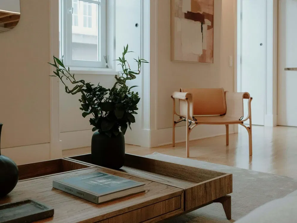 Cuisine; électroménager, parquet, lumière naturelle, style moderne, rénové