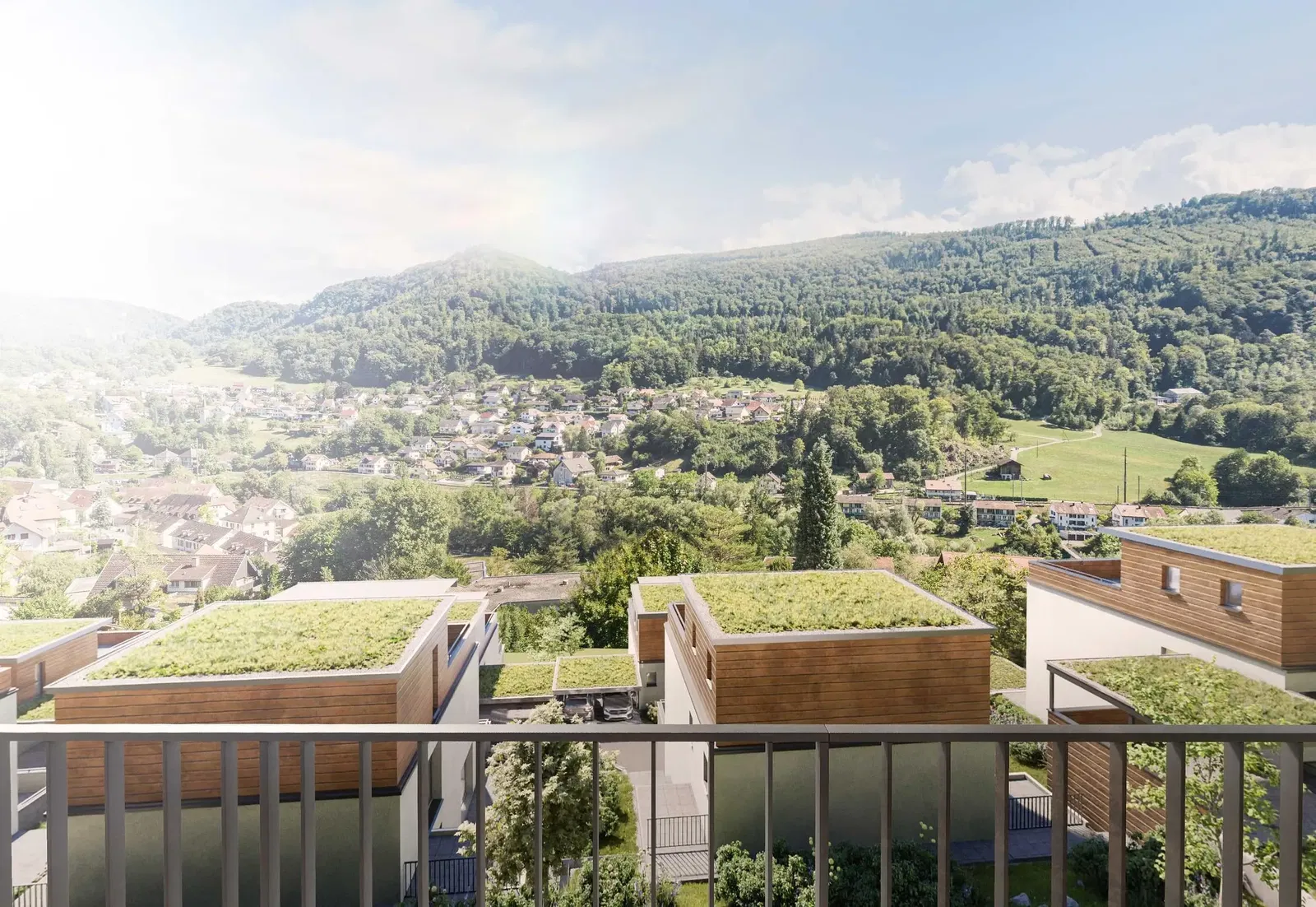 Wohnzimmer; holzboden, tageslicht, moderner stil, hohe decken