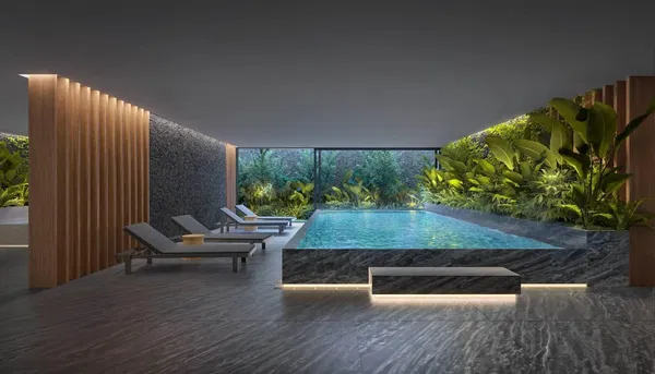 Living room; wood floor, natural light, modern style, high ceiling