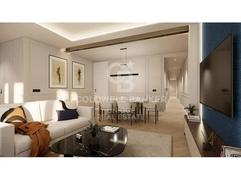 Wohnzimmer; holzboden, tageslicht, moderner stil, hohe decken