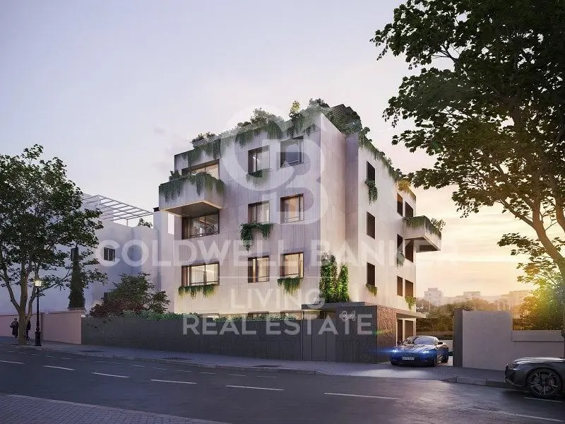 Salon; parquet, lumière naturelle, style moderne, hauteur sous plafond