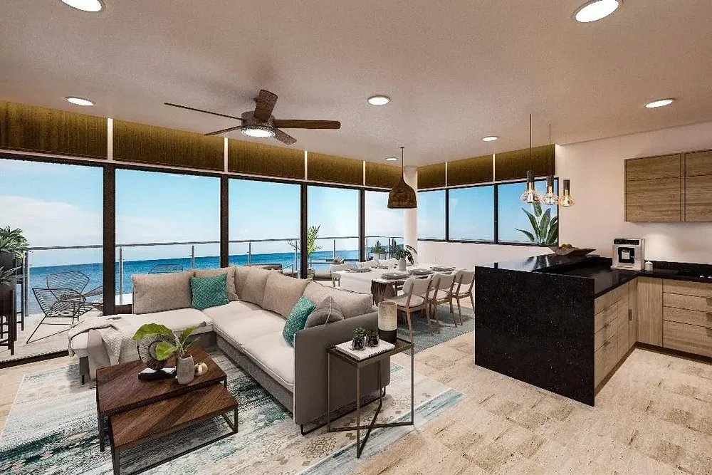 Cuisine; électroménager, parquet, lumière naturelle, style moderne, rénové