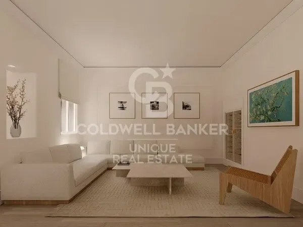 Sala de estar; chão de madeira, luz natural, estilo moderno, teto alto