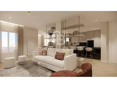 Σαλόνι; ξύλινο πάτωμα, φυσικό φως, μοντέρνο στυλ, ψηλά ταβάνια