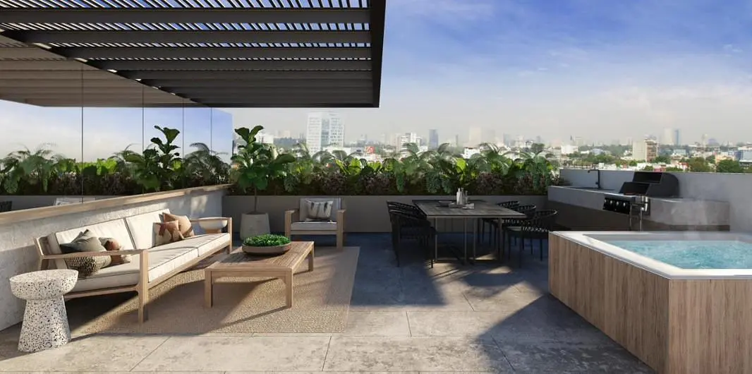 Salon; parquet, lumière naturelle, style moderne, hauteur sous plafond