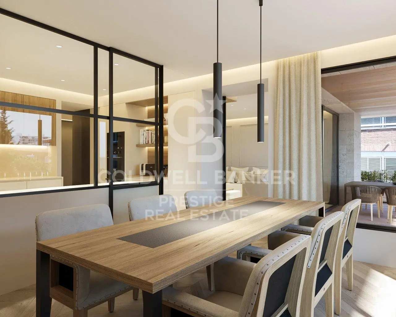 Cozinha; eletrodomésticos, chão de madeira, luz natural, estilo moderno, renovado