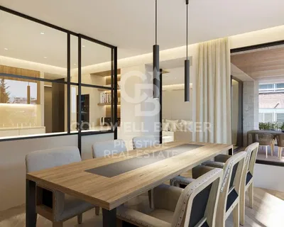 Cozinha; eletrodomésticos, chão de madeira, luz natural, estilo moderno, renovado