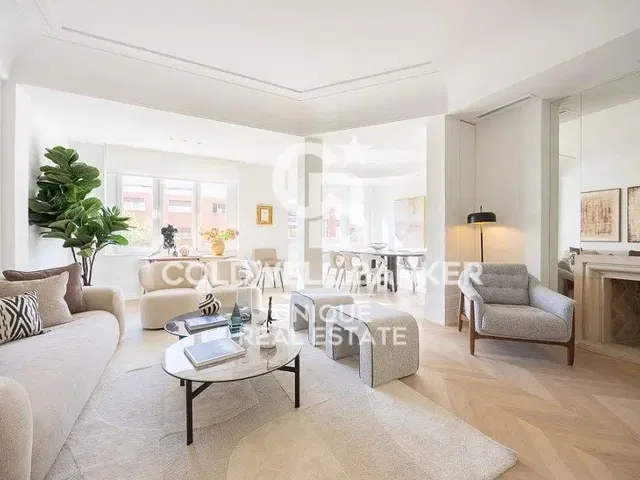 Salon; parquet, lumière naturelle, style moderne, hauteur sous plafond