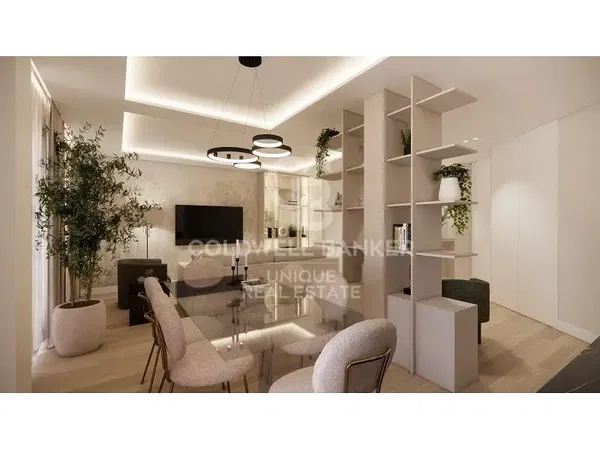 Wohnzimmer; holzboden, tageslicht, moderner stil, hohe decken