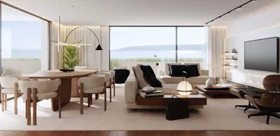 Хол; дървен под, естествена светлина, модерен стил, високи тавани