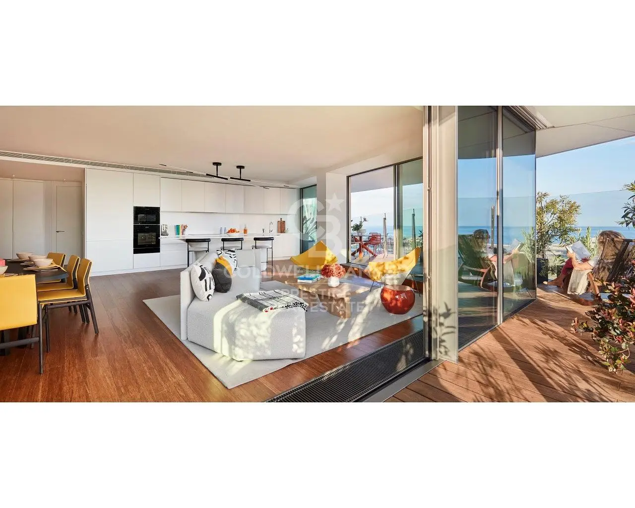 Cozinha; eletrodomésticos, chão de madeira, luz natural, estilo moderno, renovado