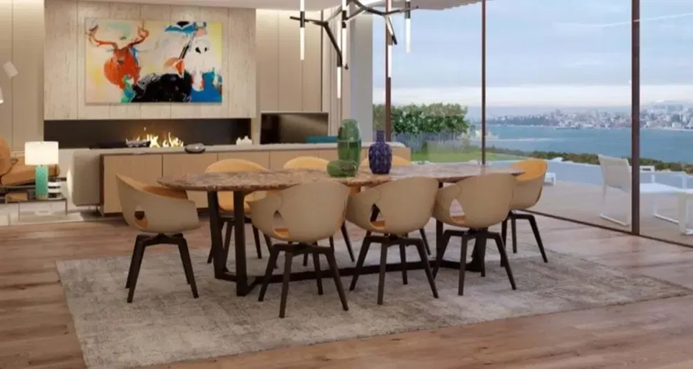 Кухня; кухненски уреди, дървен под, естествена светлина, модерен стил, ремонтиран