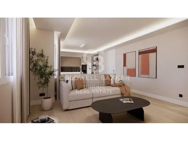 Woonkamer; houten vloer, natuurlijk licht, moderne stijl, hoge plafonds