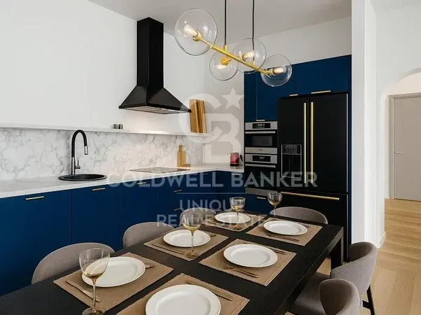 Küche; küchengeräte, holzboden, tageslicht, moderner stil, renoviert