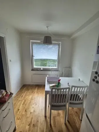 Living room; wood floor, natural light, modern style, high ceiling