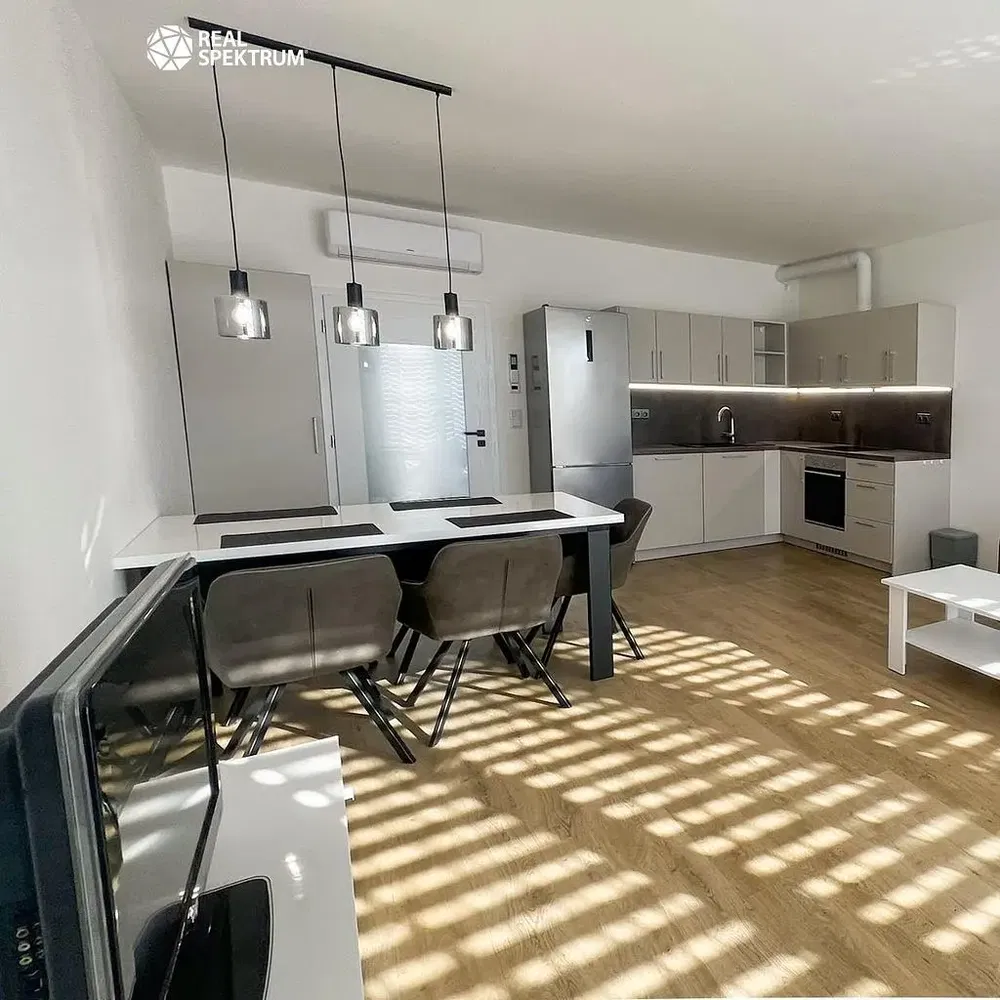 Salon; parquet, lumière naturelle, style moderne, hauteur sous plafond