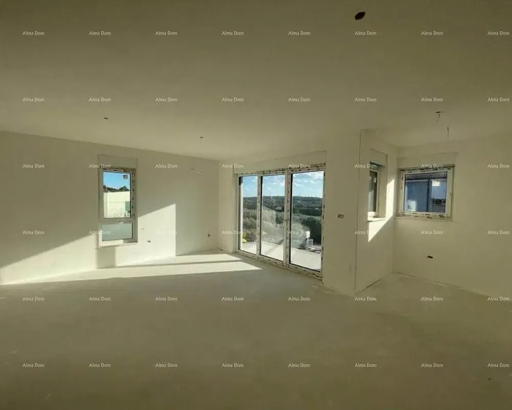 Wohnzimmer; holzboden, tageslicht, moderner stil, hohe decken