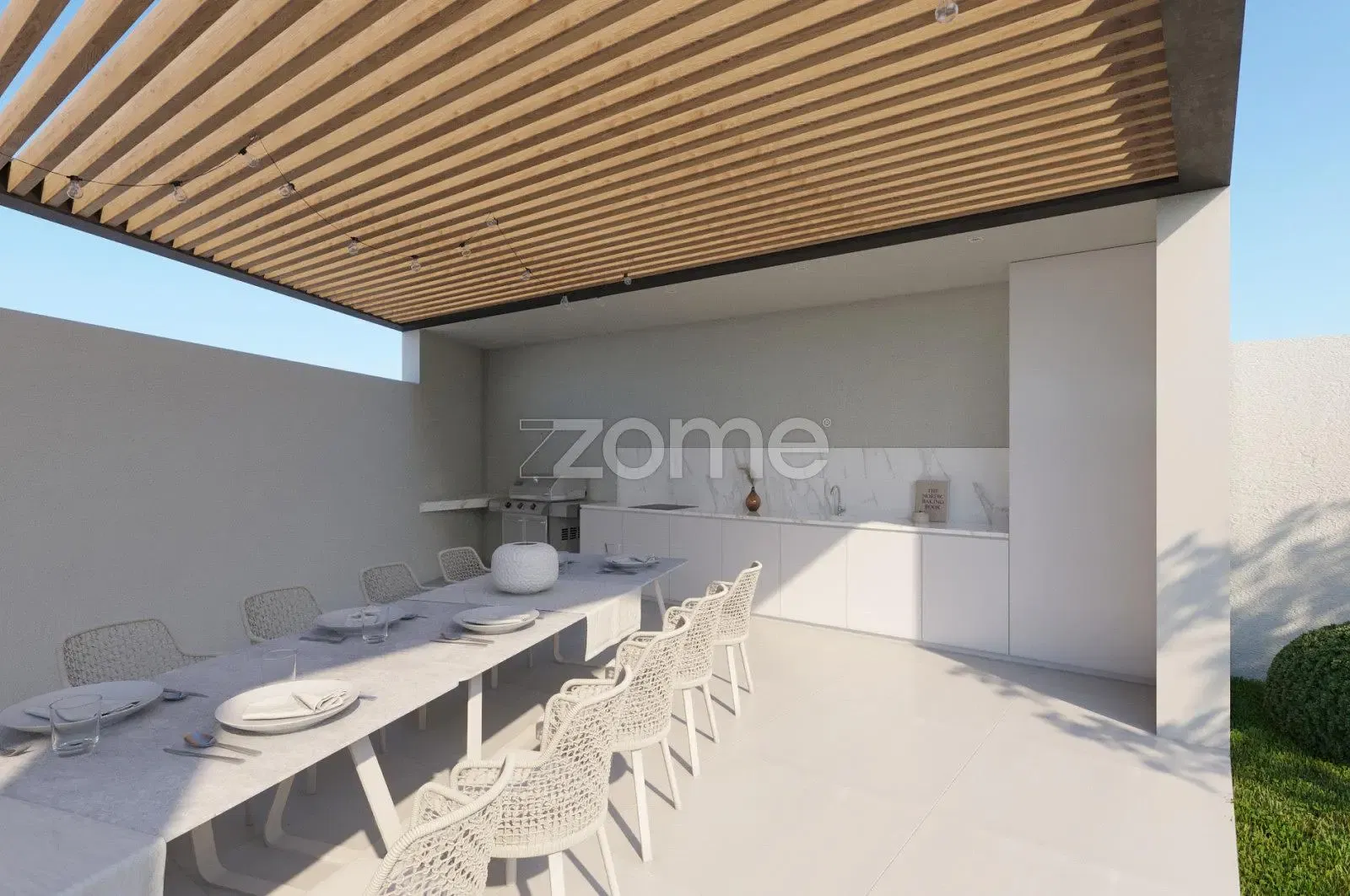 Cucina; elettrodomestici, pavimento in legno, luce naturale, stile moderno