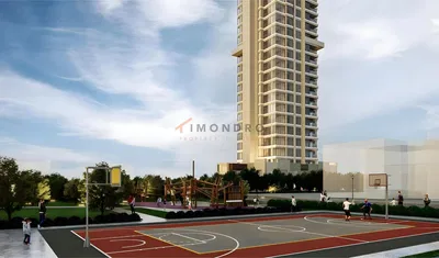 Living room; wood floor, natural light, modern style, high ceiling