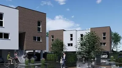 Дневна соба; дрвени под, природно светло, модерни стил, високи плафони