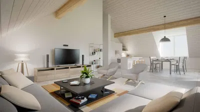 غرفة معيشة; أرضية خشبية, ضوء طبيعي, أسلوب عصري, أسقف عالية