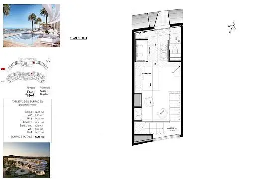 Salon; parquet, lumière naturelle, style moderne, hauteur sous plafond