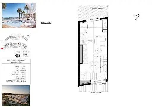 Salon; parquet, lumière naturelle, style moderne, hauteur sous plafond