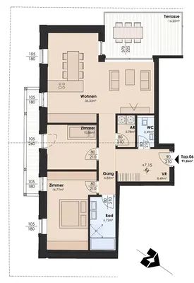 Obývací pokoj; dřevěná podlaha, přirozené světlo, moderní styl, vysoké stropy