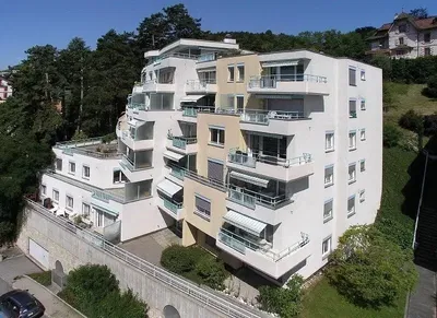 Living room; wood floor, natural light, modern style, high ceiling