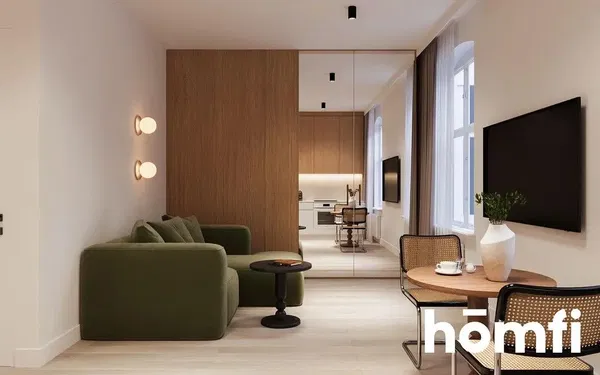 Soggiorno; pavimento in legno, luce naturale, stile moderno, soffitti alti