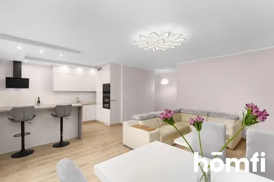 Kuchnia; sprzęt kuchenny, podłoga drewniana, światło dzienne, styl nowoczesny, wyremontowany