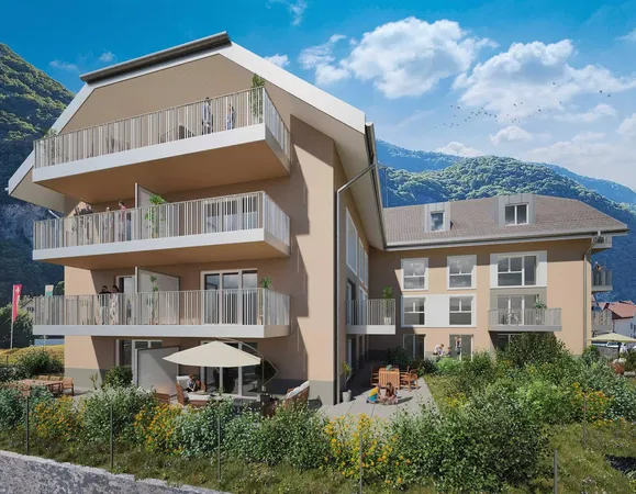 Living room; wood floor, natural light, modern style, high ceiling