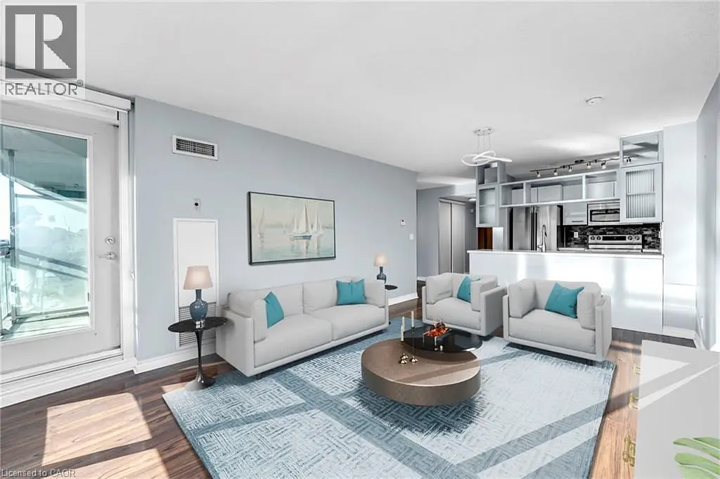 Kitchen; kitchen appliances, wood floor, natural light, modern style, renovated