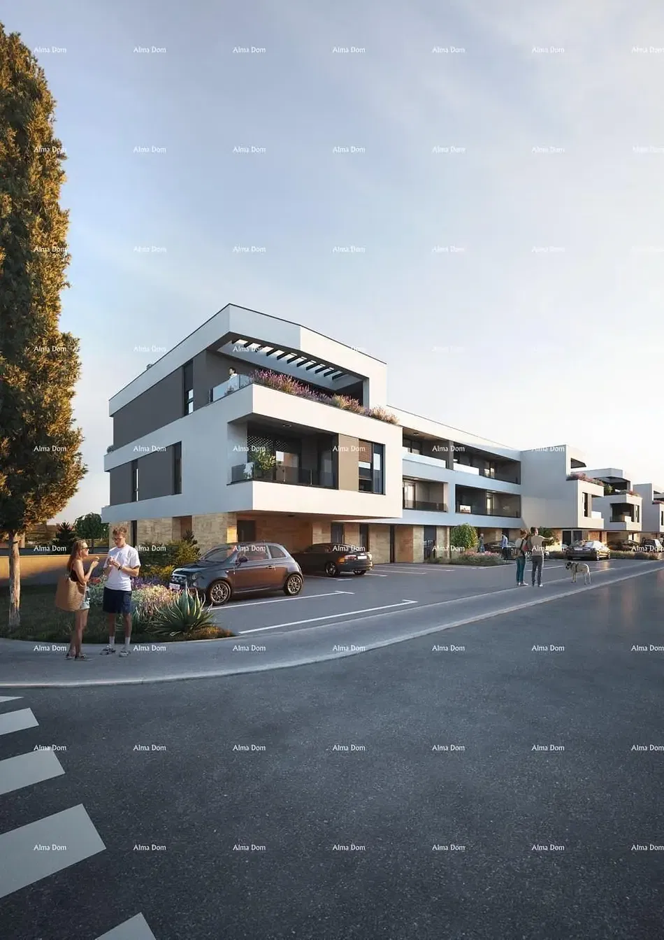 Obývací pokoj; dřevěná podlaha, přirozené světlo, moderní styl, vysoké stropy