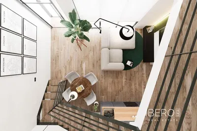 Salon; parquet, lumière naturelle, style moderne, hauteur sous plafond