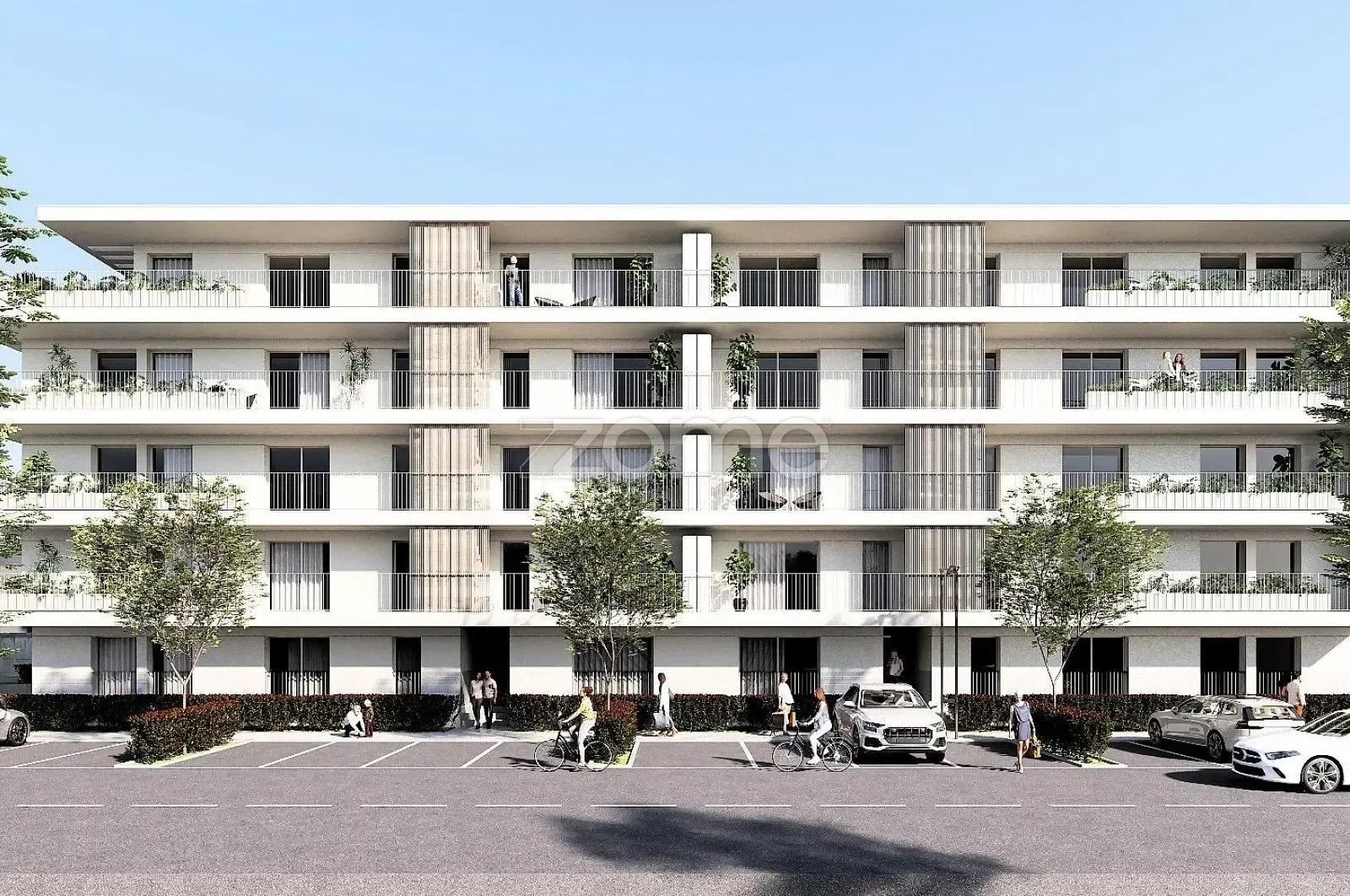 Sala de estar; chão de madeira, luz natural, estilo moderno, teto alto