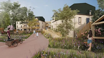 Oturma odası; ahşap zemin, doğal ışık, modern stil, yüksek tavan