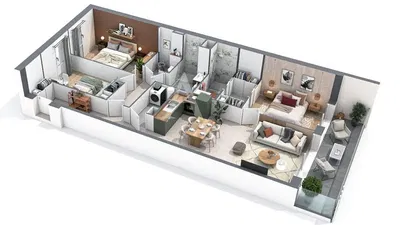 Living room; wood floor, natural light, modern style, high ceiling