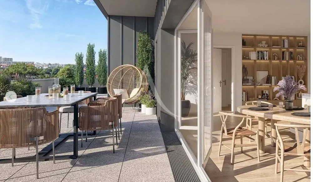 Cucina; elettrodomestici, pavimento in legno, luce naturale, stile moderno, ristrutturato