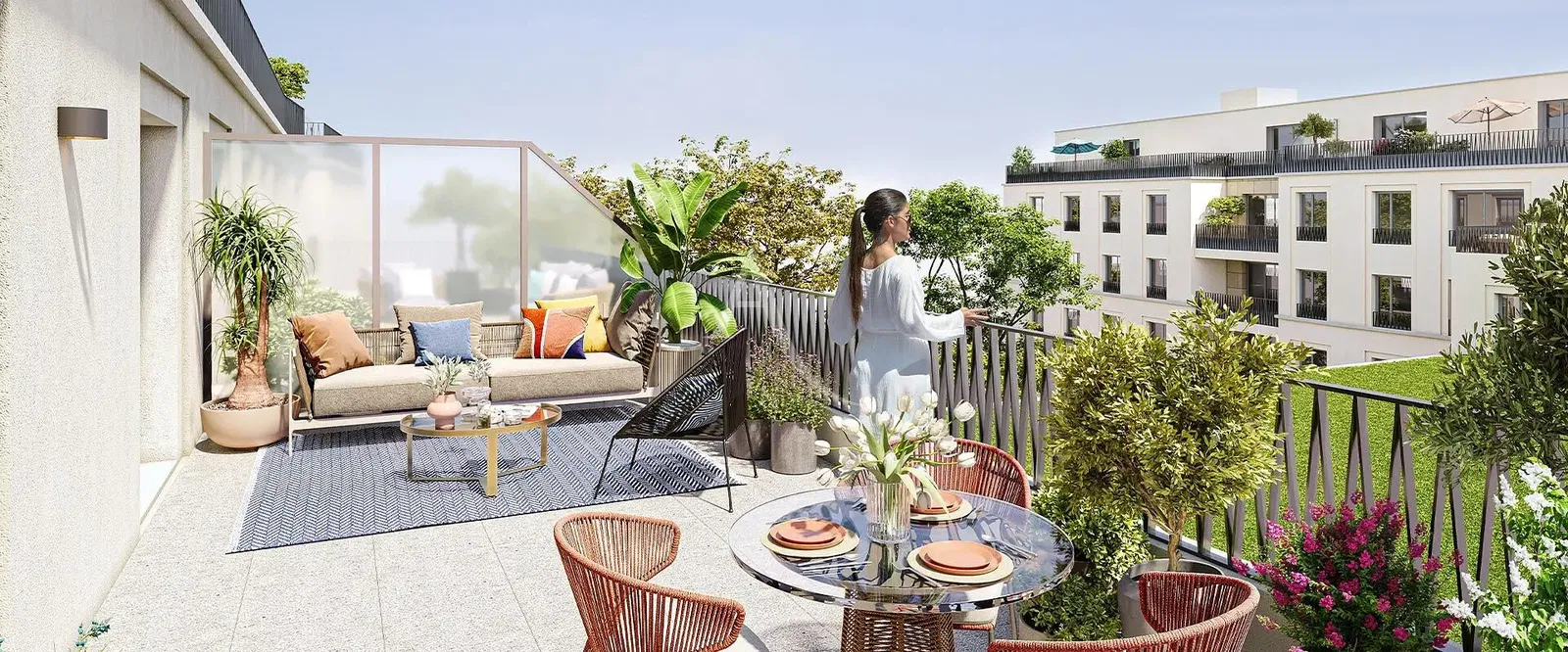 Soggiorno; pavimento in legno, luce naturale, stile moderno, soffitti alti