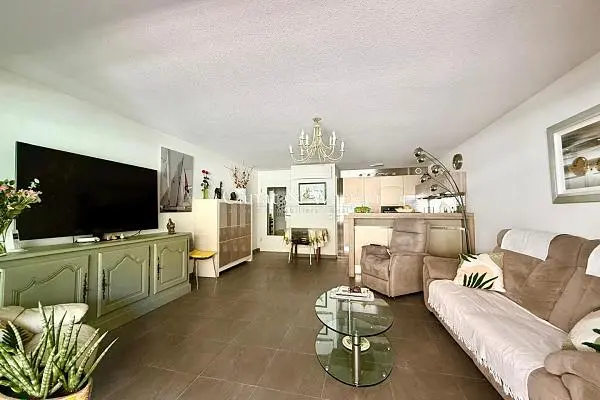 Salon; parquet, lumière naturelle, style moderne, hauteur sous plafond