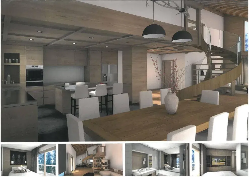 Kitchen; kitchen appliances, wood floor, natural light, modern style, renovated